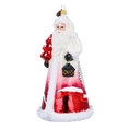 Load image into Gallery viewer, Polish Santa with Eagle  Handmade Glass Christmas ornament 2022-502

