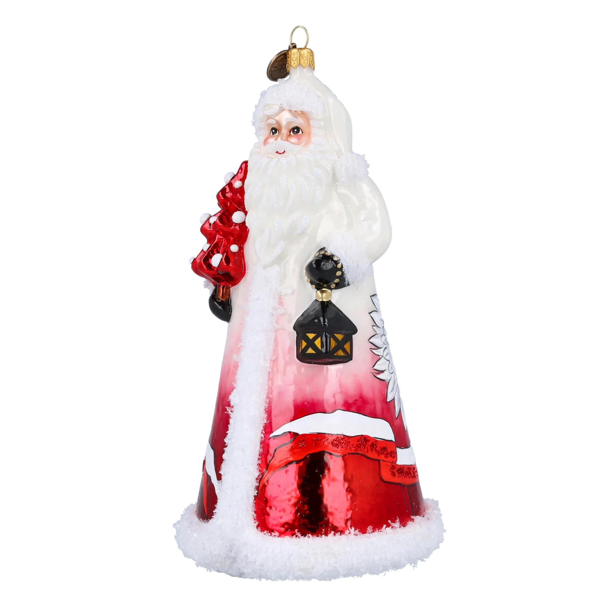 Polish Santa with Eagle  Handmade Glass Christmas ornament 2022-502