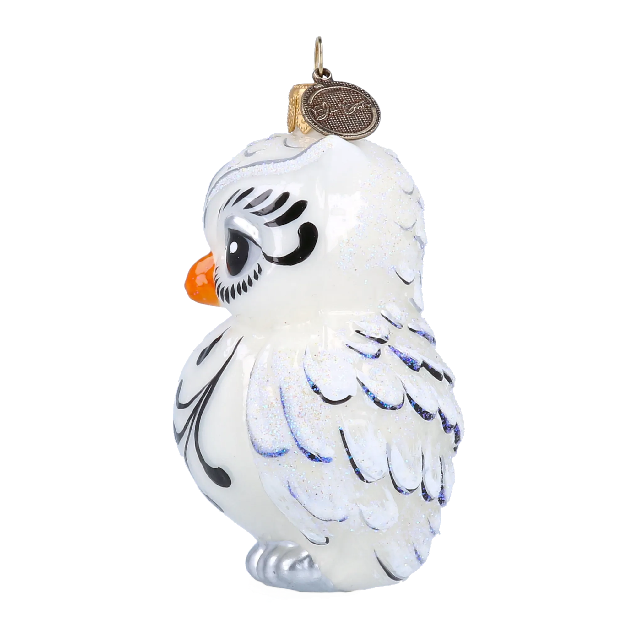 Snowy White Owl Premium christmas glass ornament 2022-504