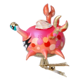 Załaduj obraz do przeglądarki galerii, Happy Crab. Handmade Glass Christmas ornament. 2022-506
