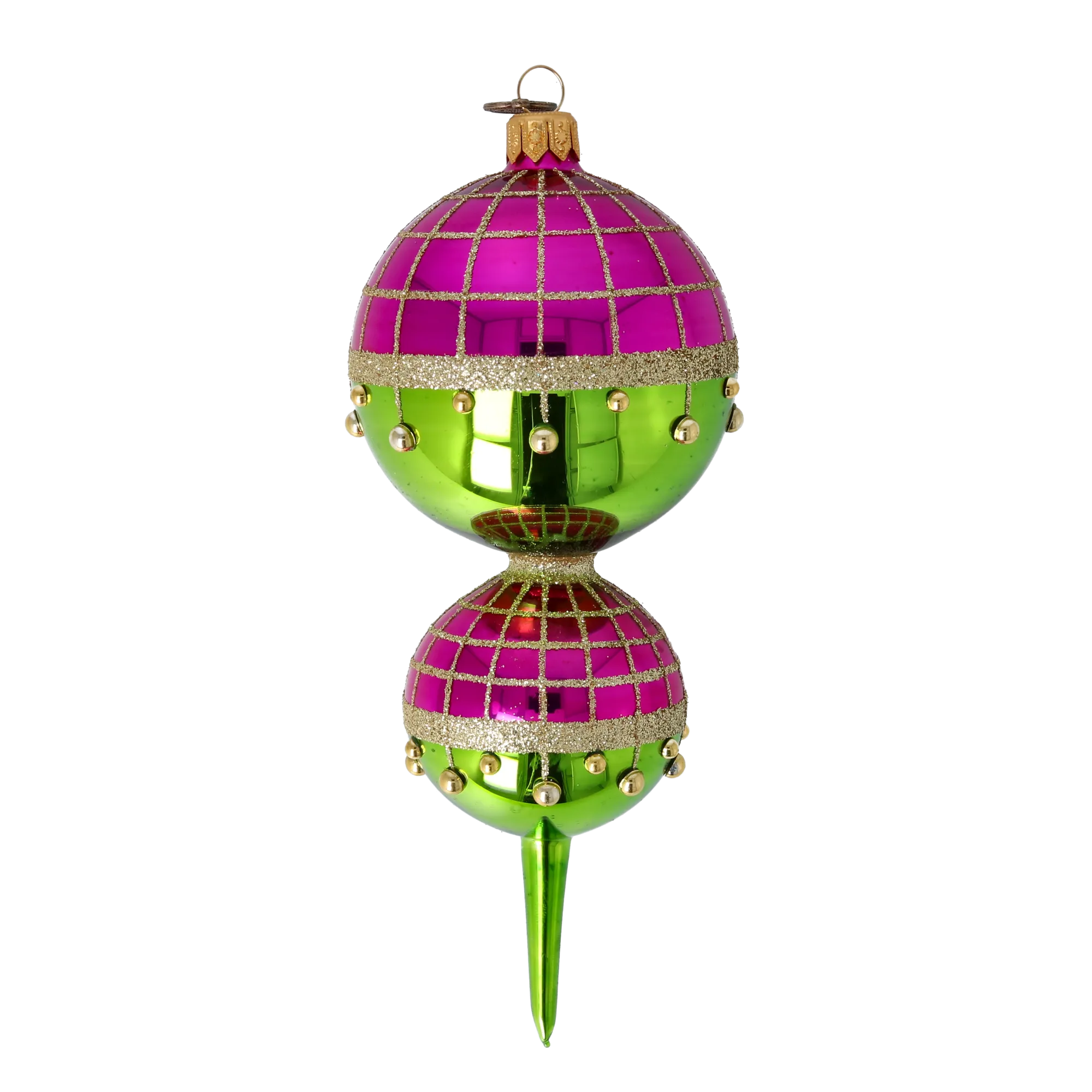 Emerald Majesty  Handmade Glass Christmas ornament 2022-512
