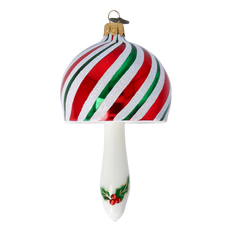 Striped Peppermint Toadstool Charm
