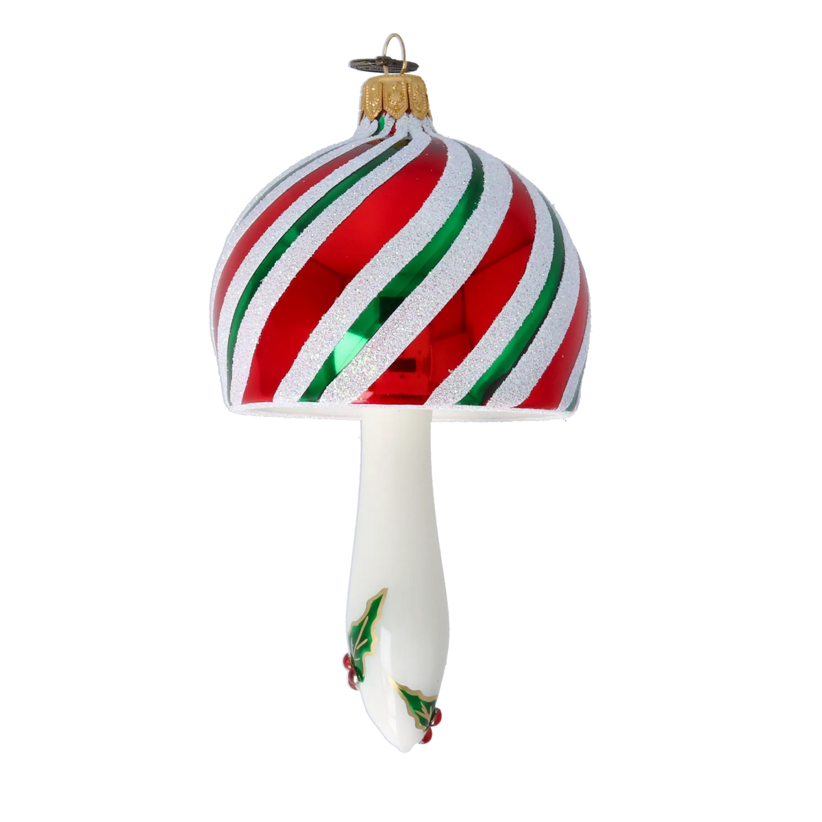 Dashing Ribbon Sprout | Hand-Painted Glass Ornament | Blubom 2022-515