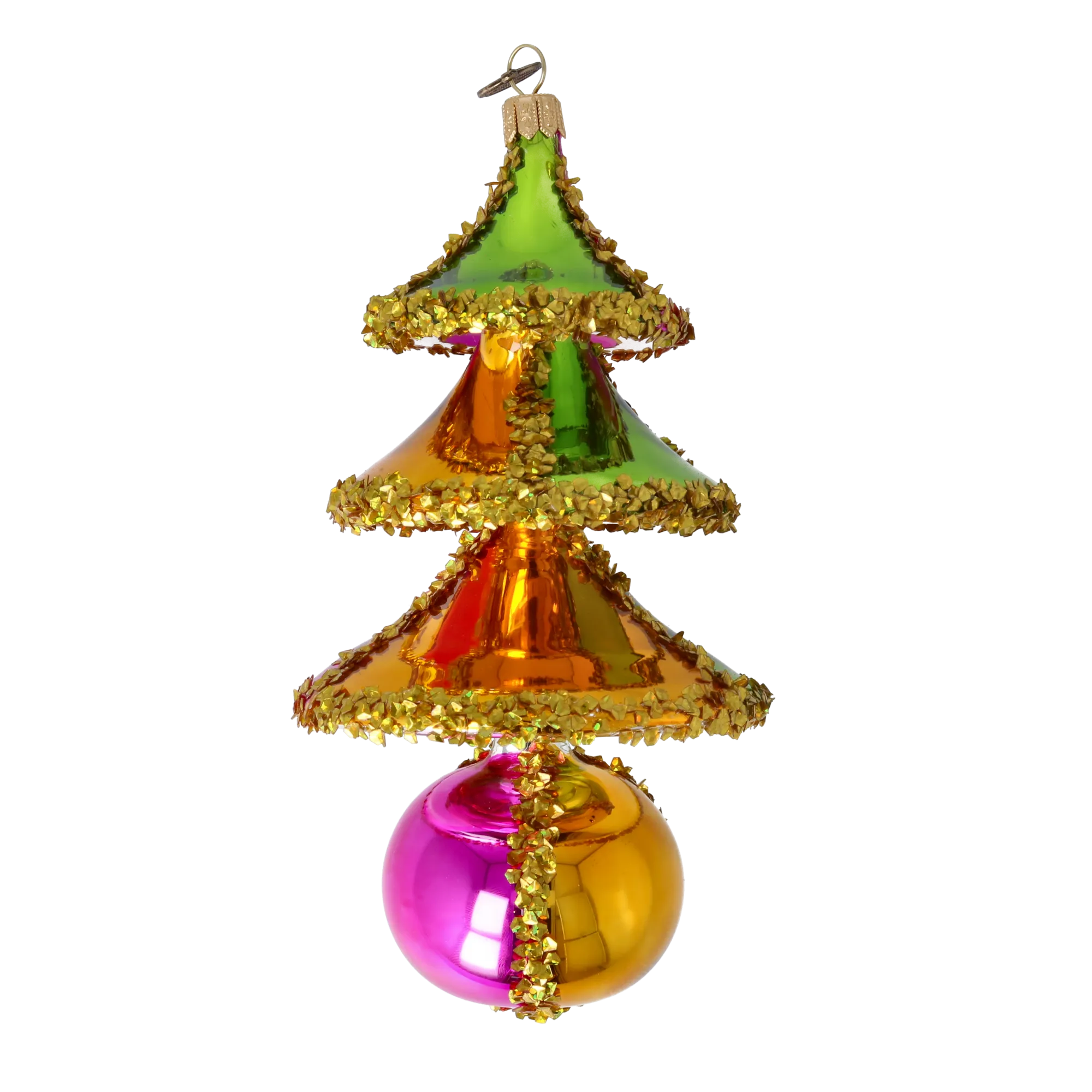 Neon Jubilee Tree Handmade Glass Christmas ornament 2022-516