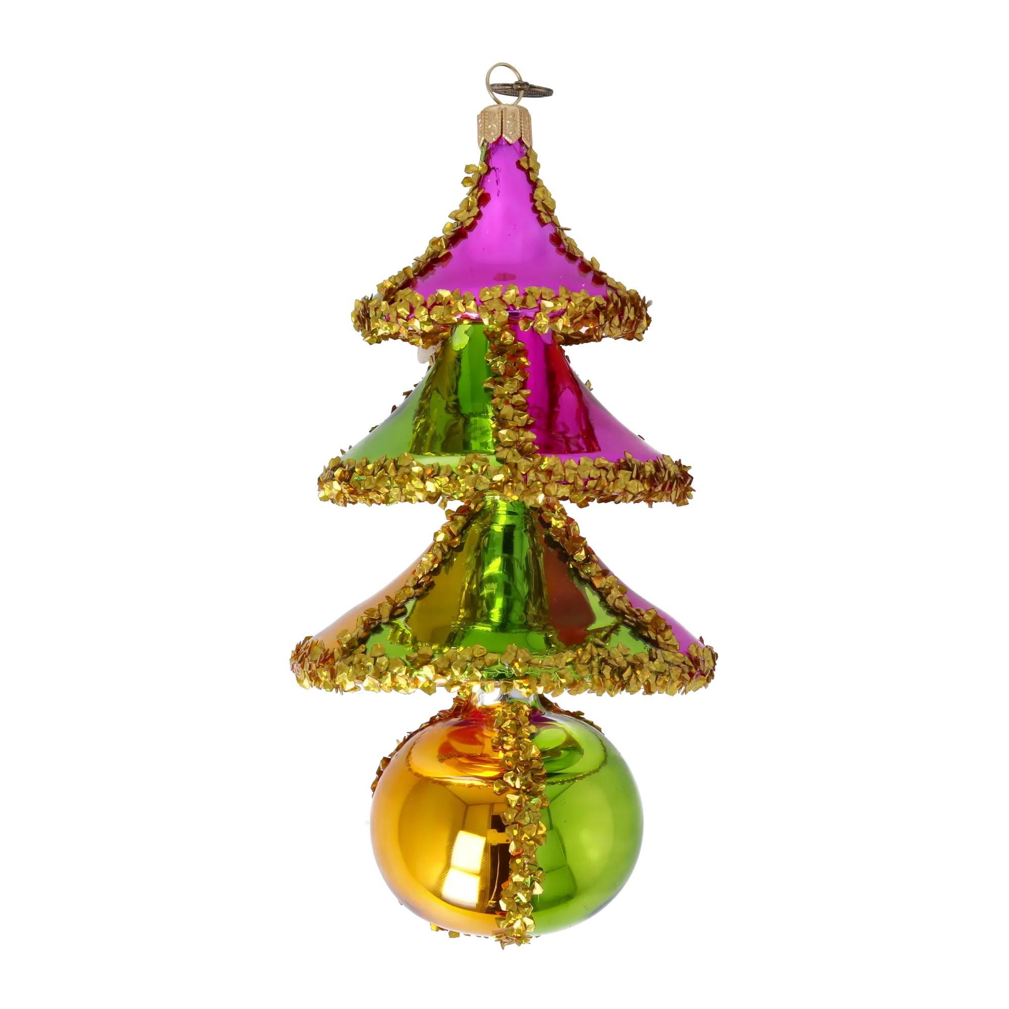 Neon Jubilee Tree Handmade Glass Christmas ornament 2022-516