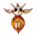 Załaduj obraz do przeglądarki galerii, Red Fairy Tale Creature. Handmade Glass Christmas ornament. 2022-518
