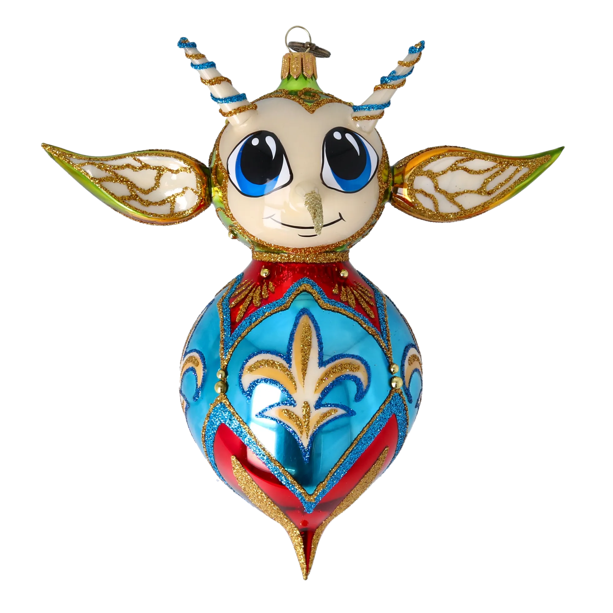 Fairytale Devil. Handmade Glass Christmas ornament. 2022-519