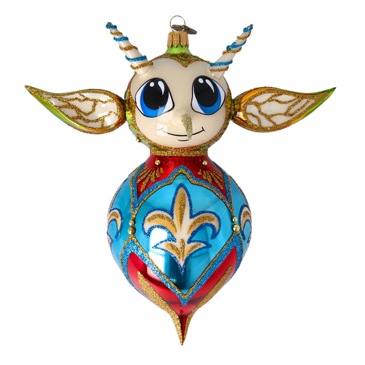 Fairytale Devil. Handmade Glass Christmas ornament. 2022-519