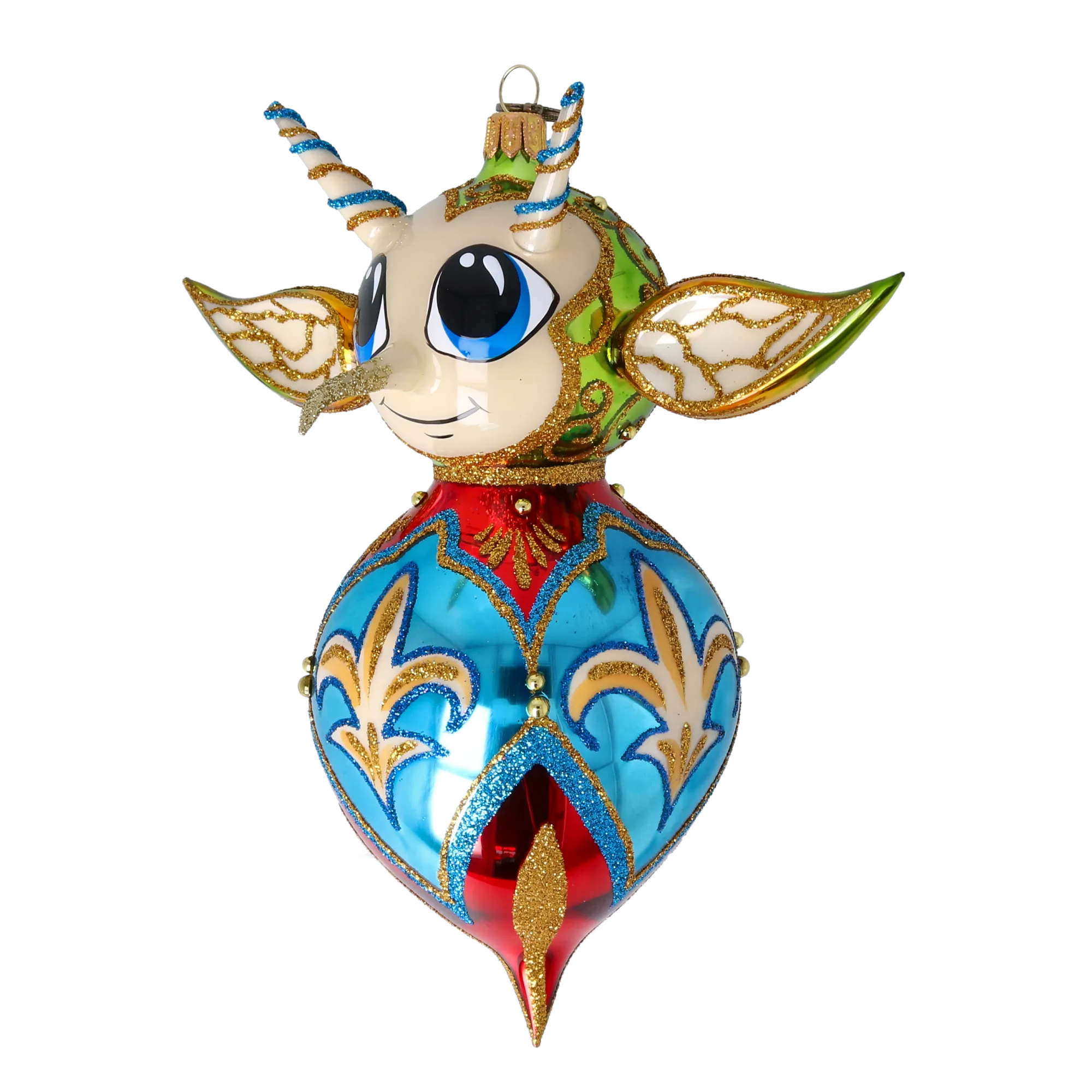 Fairytale Devil. Handmade Glass Christmas ornament. 2022-519