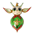 Załaduj obraz do przeglądarki galerii, Devil Green Wizard. Handmade Glass Christmas ornament. 2022-521
