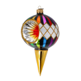 Load image into Gallery viewer, Harlequin Elegance Handmade Glass Christmas ornament. 2022-524
