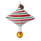 Crimson Vertigo | Hand-Painted Glass Ornament | Blubom 2022-526