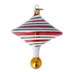 Crimson Vertigo | Hand-Painted Glass Ornament | Blubom 2022-526