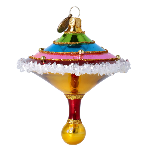 Multicolor Spinning Drop Premium christmas glass ornament 2022-527