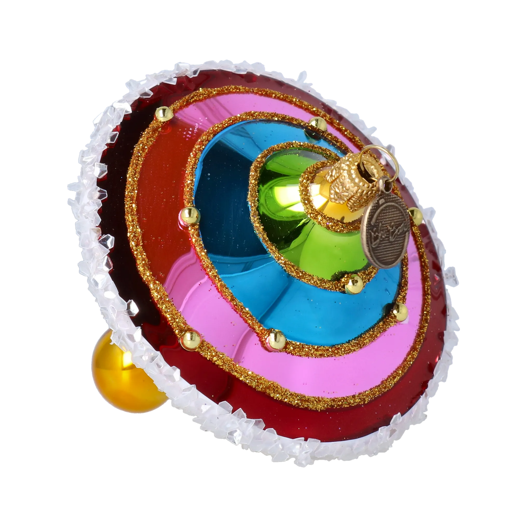 Multicolor Spinning Drop Premium christmas glass ornament 2022-527