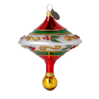 Ruby Frost Cadence | Hand-Painted Glass Ornament | Blubom 2022-528