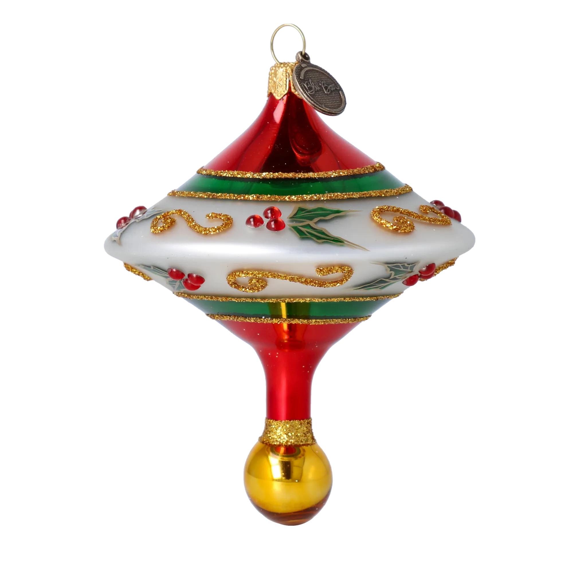 Christmas Spinning Top Handmade Glass Christmas ornament 2022-528