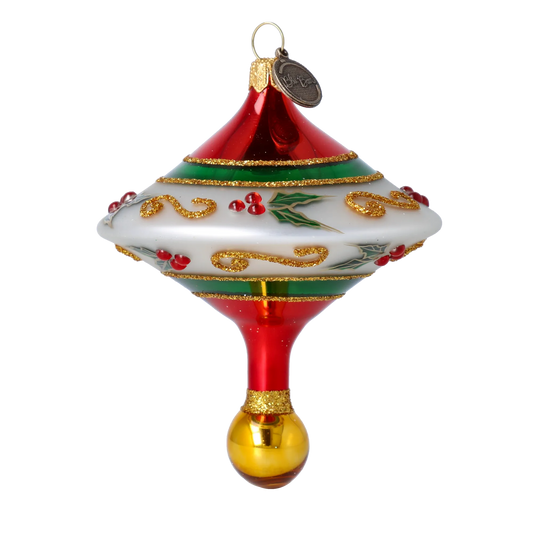 Christmas Spinning Top Handmade Glass Christmas ornament 2022-528