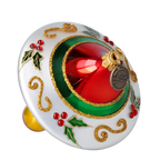 Ruby Frost Cadence | Hand-Painted Glass Ornament | Blubom 2022-528
