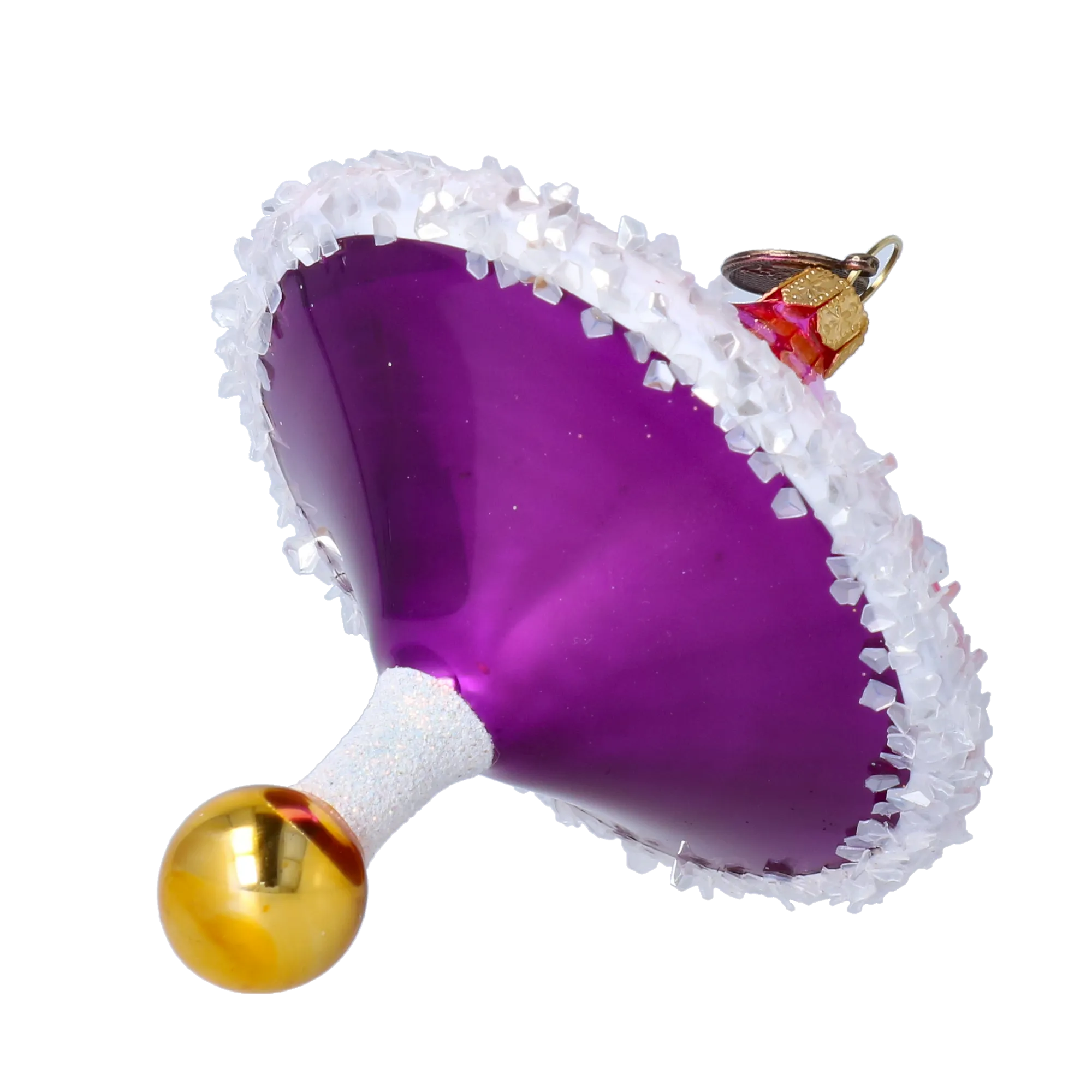 Magenta Plum Spinning Drop Premium christmas glass ornament 2022-529