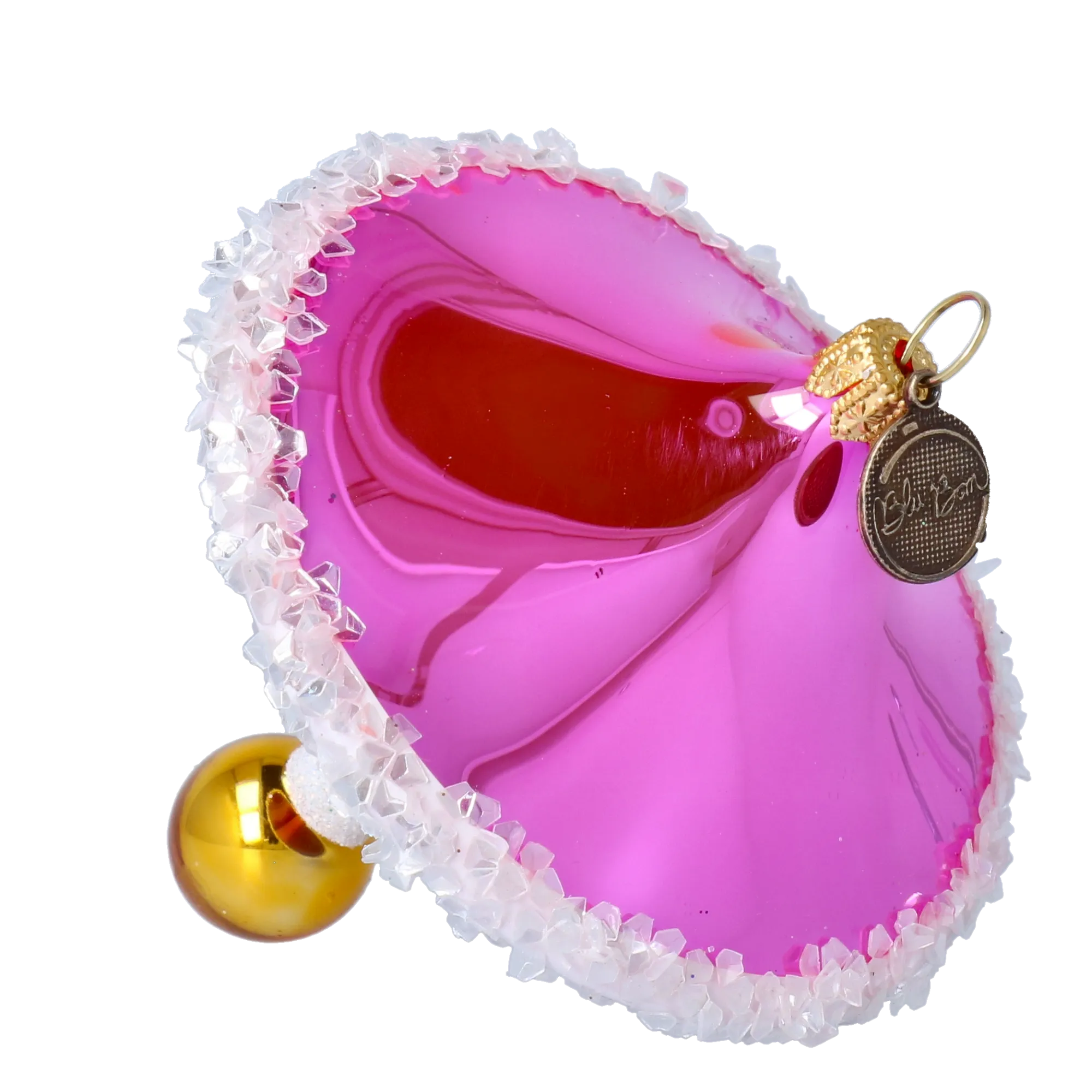 Magenta Plum Spinning Drop Premium christmas glass ornament 2022-529