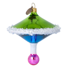Verdant Frost Horizon | Hand-Painted Glass Ornament | Blubom 2022-531