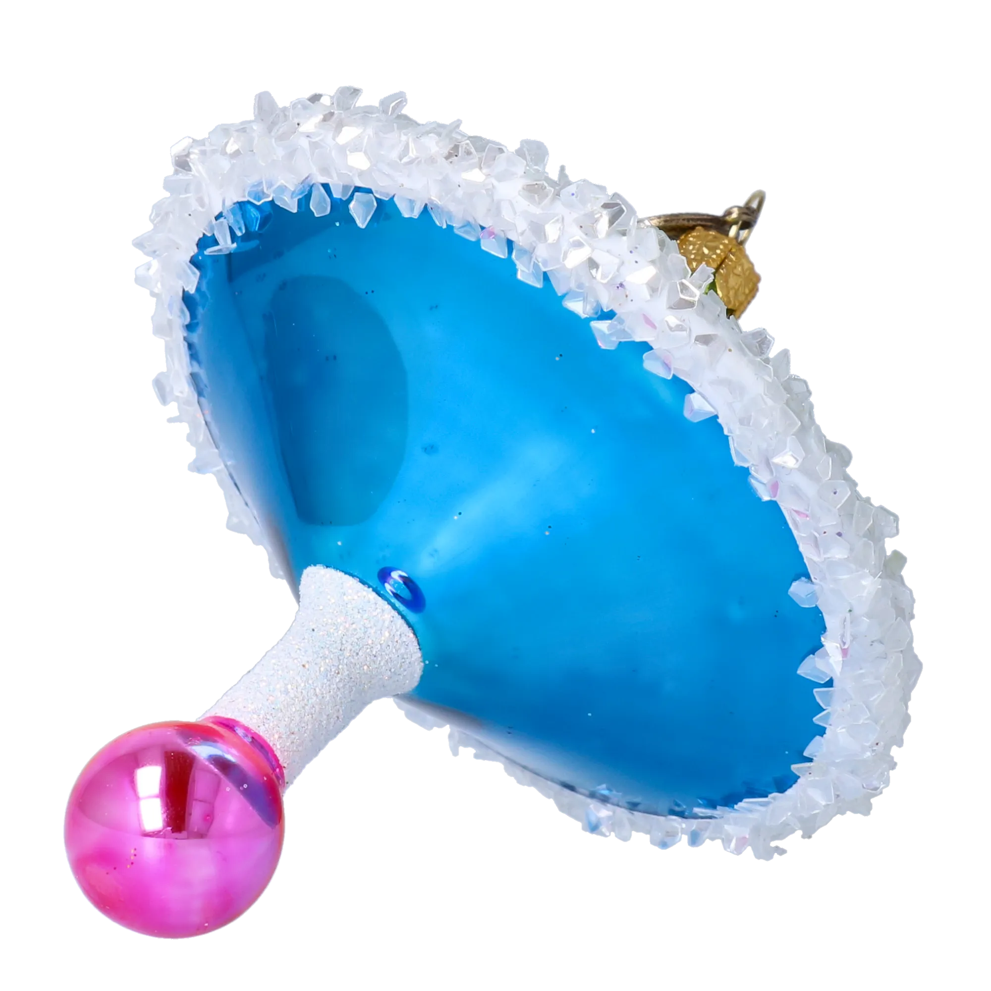 Emerald and Azure Spinning Drop Premium christmas glass ornament 2022-531