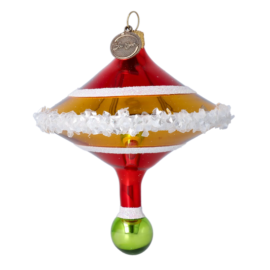Spinning Crimson Drop Premium christmas glass ornament 2022-533