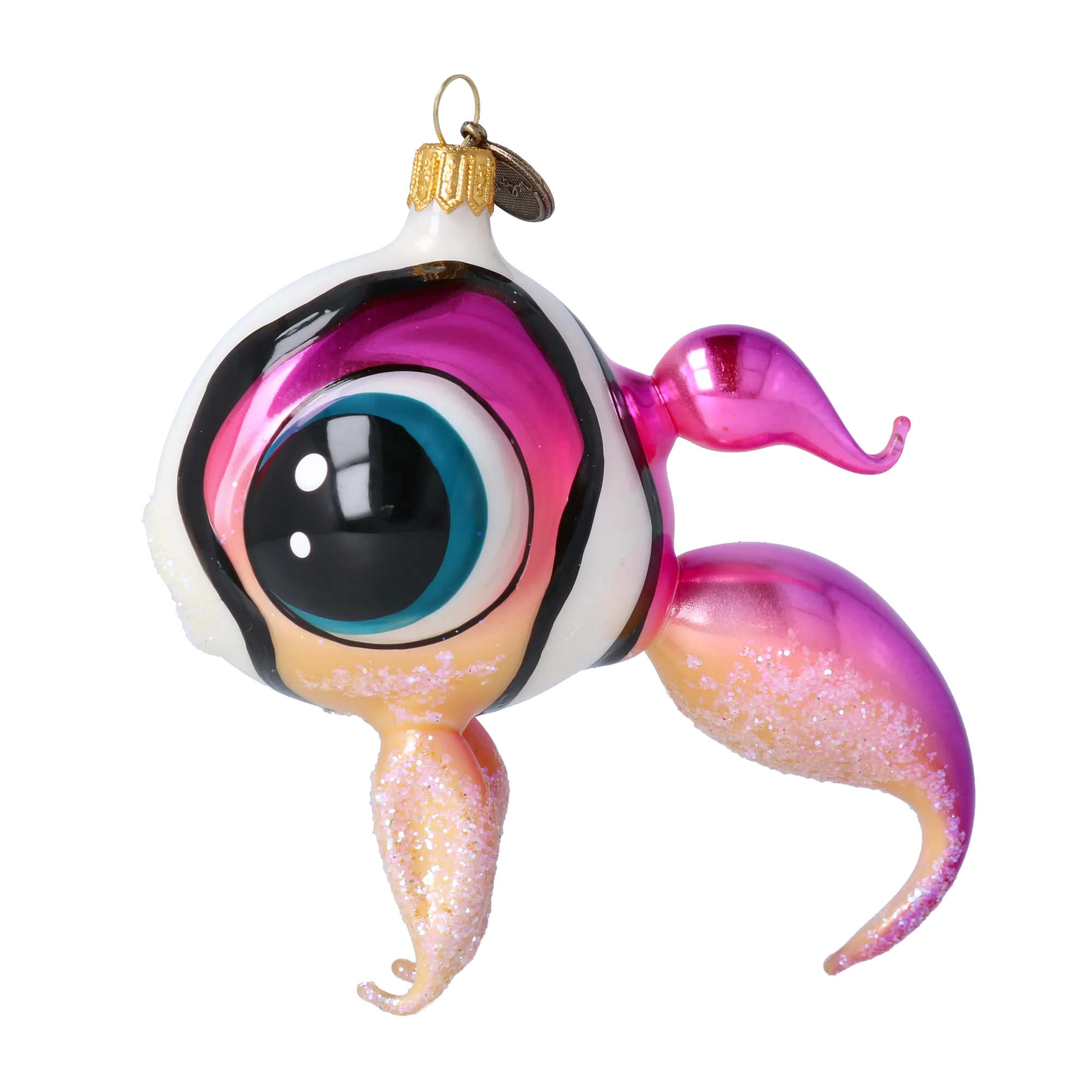 Aqua Dreamer Handmade Glass Christmas ornament fish. 2022-534