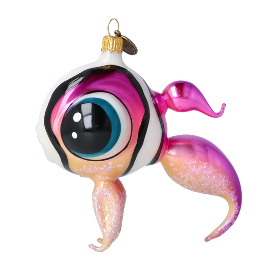Aqua Dreamer Handmade Glass Christmas ornament fish. 2022-534