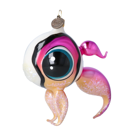 Aqua Dreamer Handmade Glass Christmas ornament fish. 2022-534