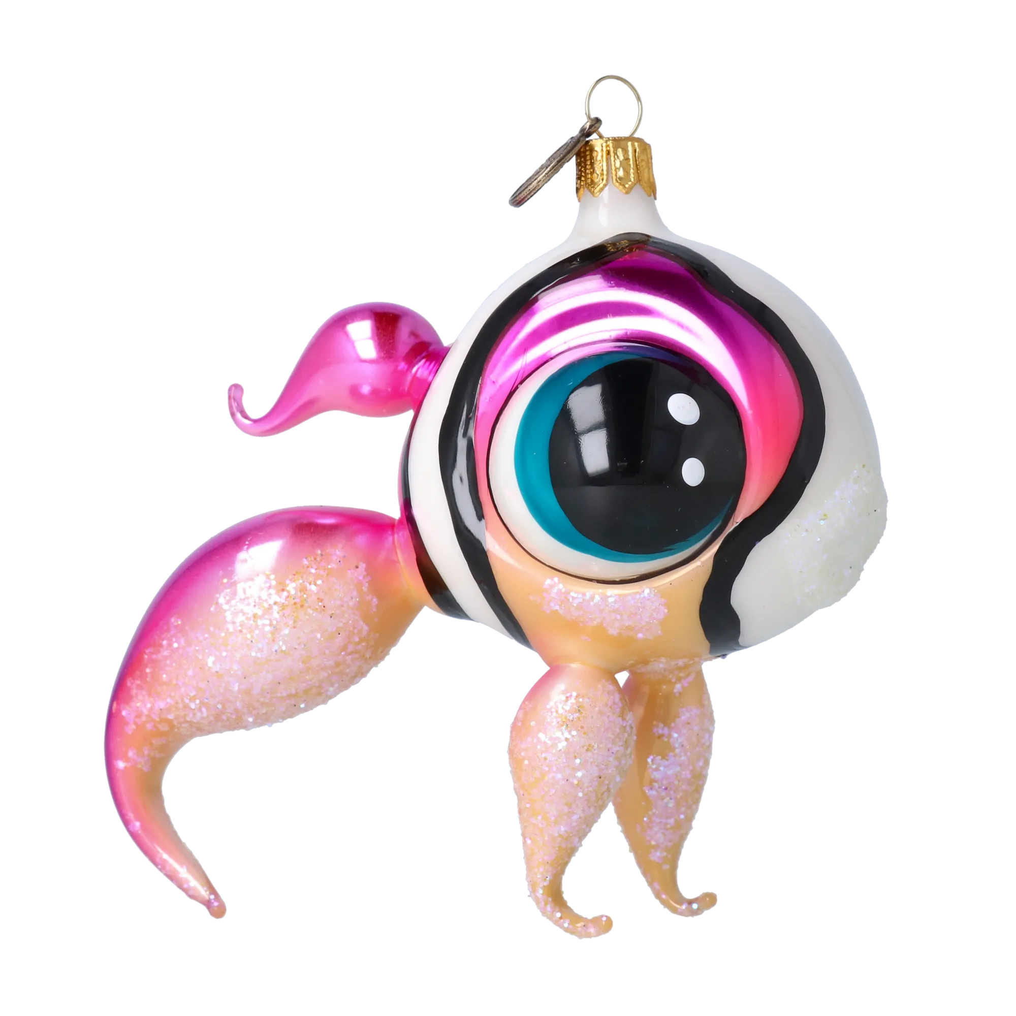 Aqua Dreamer Handmade Glass Christmas ornament fish. 2022-534