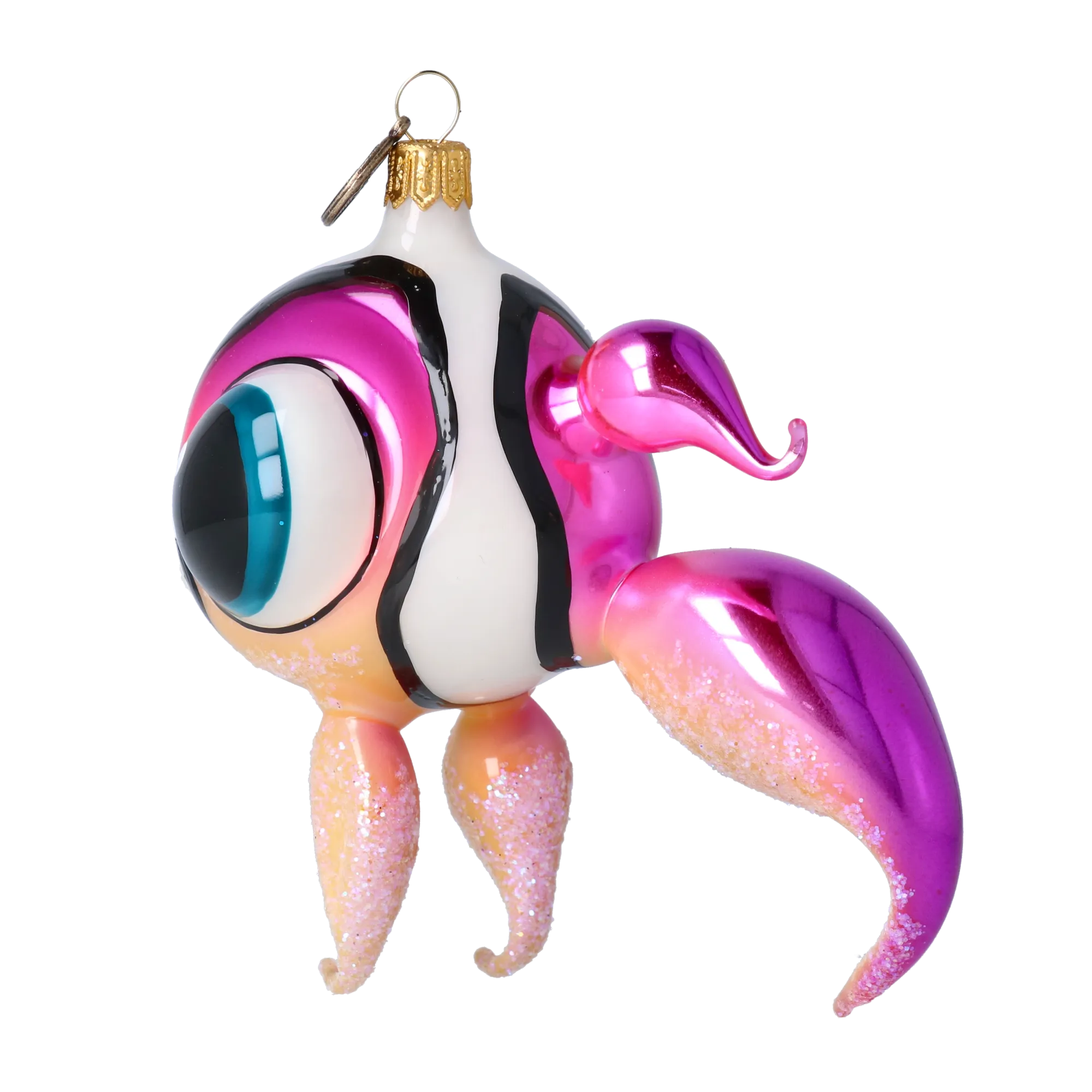 Aqua Dreamer Handmade Glass Christmas ornament fish. 2022-534
