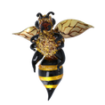 Load image into Gallery viewer, Honeybee. Handmade Glass Christmas ornament. 2022-535
