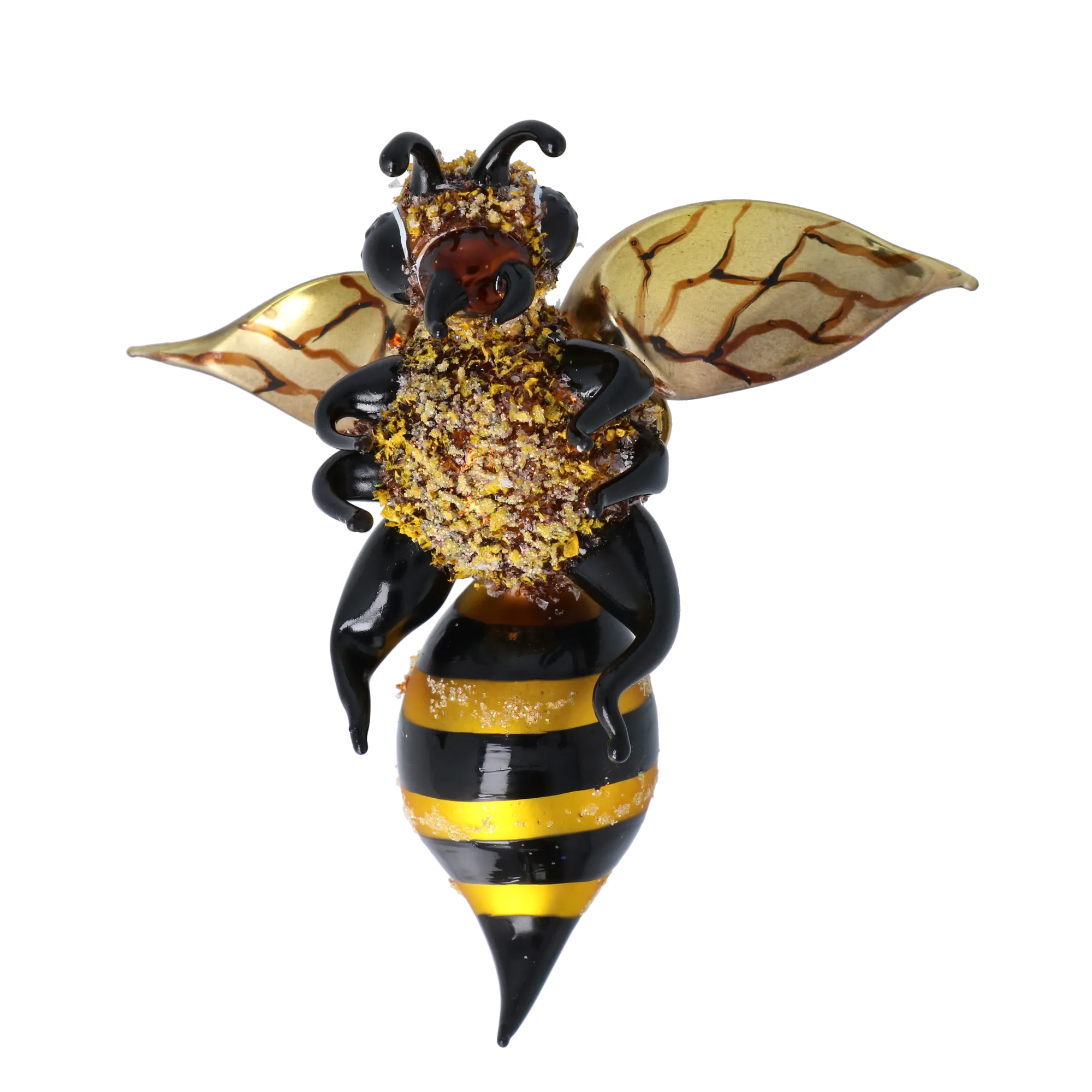 Honeybee. Handmade Glass Christmas ornament. 2022-535
