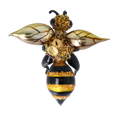 Load image into Gallery viewer, Honeybee. Handmade Glass Christmas ornament. 2022-535
