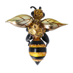 Saffron Dusted Forager | Hand-Painted Glass Ornament | Blubom 2022-535