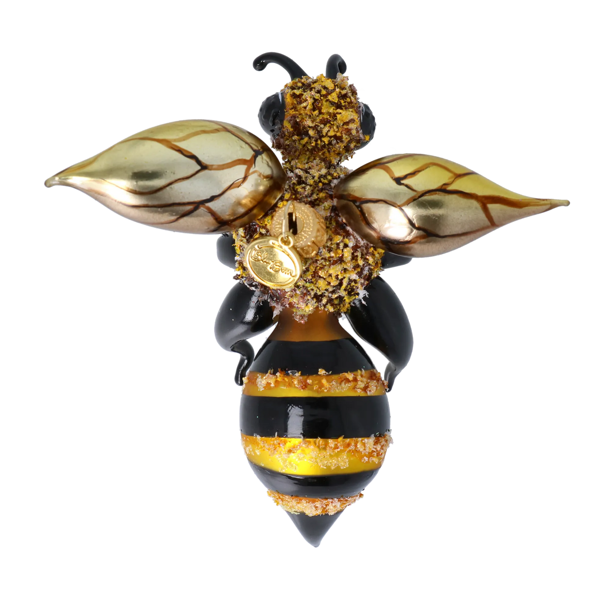 Saffron Dusted Forager | Hand-Painted Glass Ornament | Blubom 2022-535