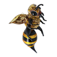 Load image into Gallery viewer, Honeybee. Handmade Glass Christmas ornament. 2022-535
