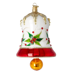 Hand Bell in Winter Holly
