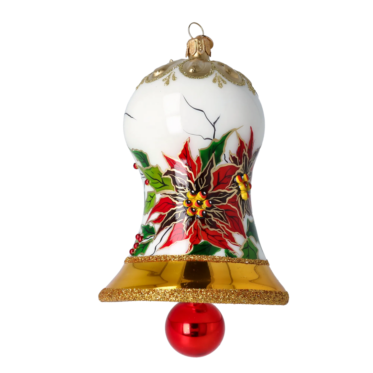 Alabaster Crimson Vespers | Hand-Painted Glass Ornament | Blubom 2022-540