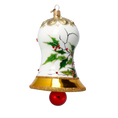 Załaduj obraz do przeglądarki galerii, Poinsettia Bell  Tree  Handmade Glass Christmas ornament 2022-540
