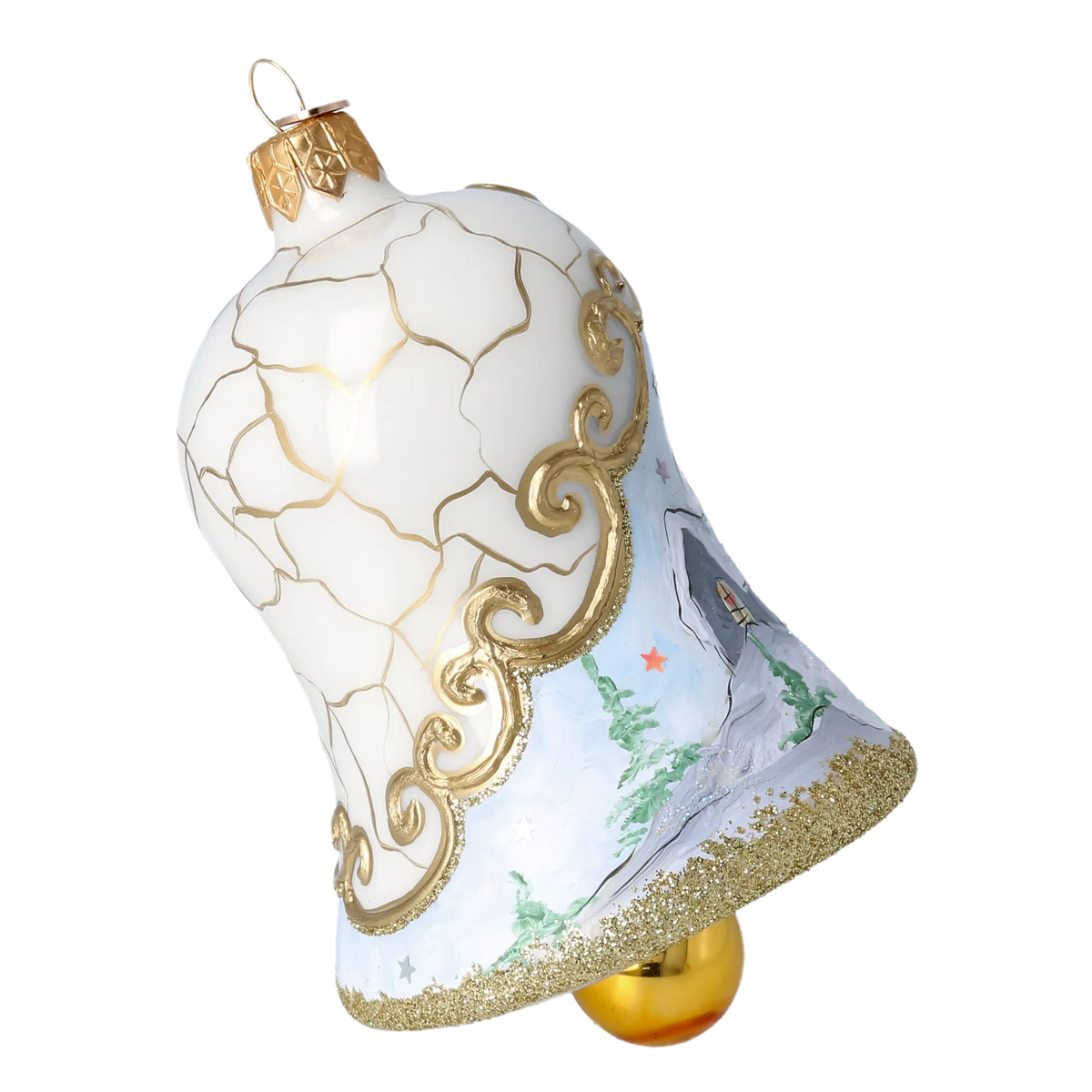 Gilded Evening Vespers | Hand-Painted Glass Ornament | Blubom 2022-541