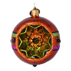 Amber Midnight Bloom | Hand-Painted Glass Ornament | Blubom 2022-542