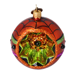 Amber Midnight Bloom | Hand-Painted Glass Ornament | Blubom 2022-542
