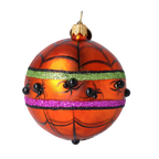 Amber Midnight Bloom | Hand-Painted Glass Ornament | Blubom 2022-542