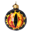 Załaduj obraz do przeglądarki galerii, Fiery Obsidian Eye Premium christmas glass ornament 2022-543
