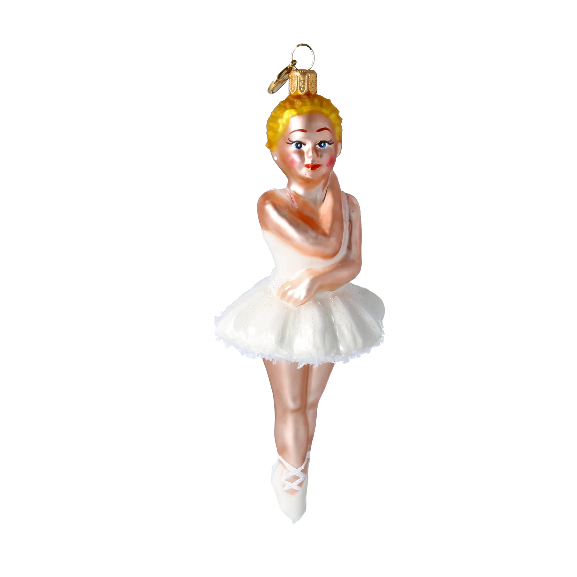 Pearl White Ballerina Premium christmas glass ornament 2022-545