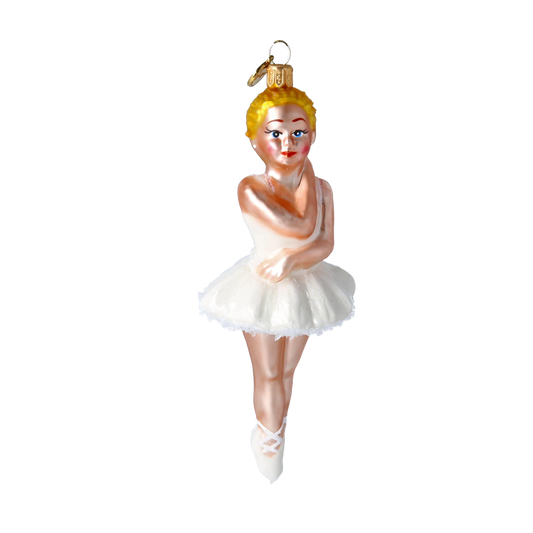 Pearl White Ballerina Premium christmas glass ornament 2022-545