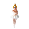 Load image into Gallery viewer, Pearl White Ballerina Premium christmas glass ornament 2022-545
